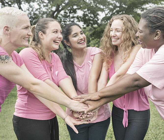 diverse group of breast cancer survivors